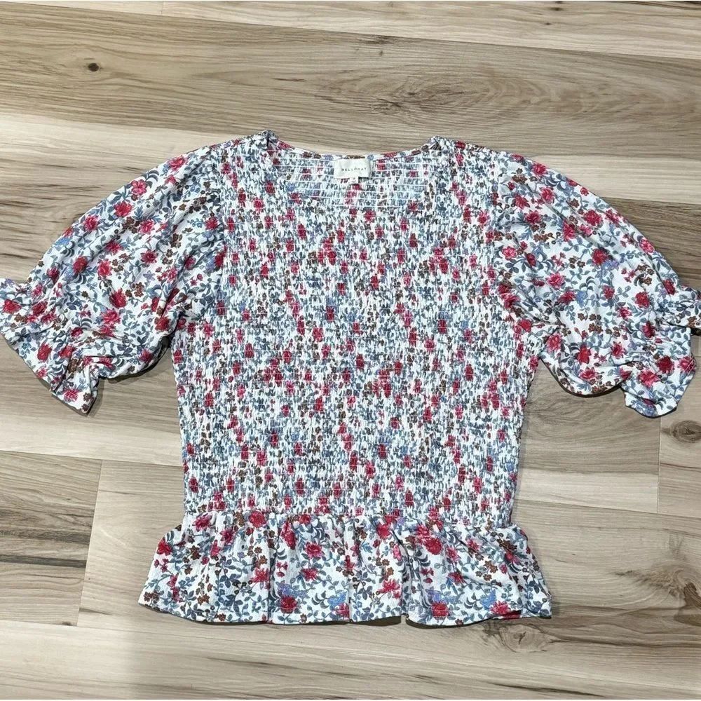 Melloday Floral Bell Sleeve Top Women’s Medium